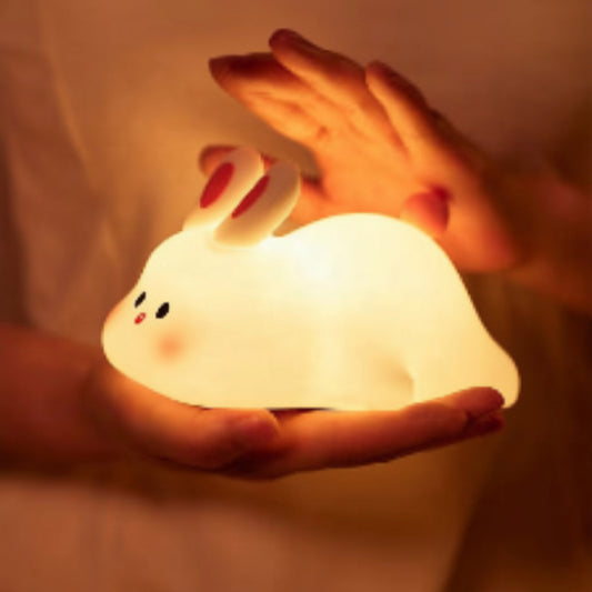 Bunny LED night light with soft warm glow