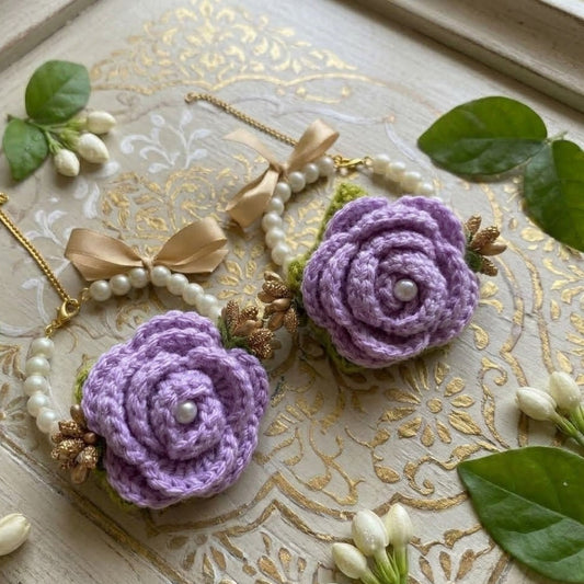 Handmade Crochet Gajry- Purple