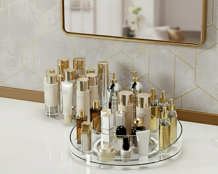 360° Rotating Makeup Organizer Tray