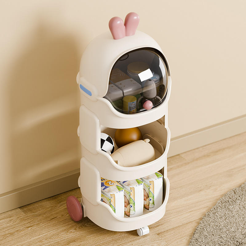 3-Tier Baby Storage Cart with Wheels