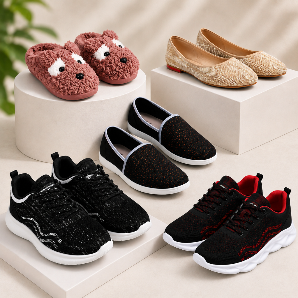 Comfortable black white sports sneakers for men featuring breathable fabric, soft insole, and flexible lightweight sole.