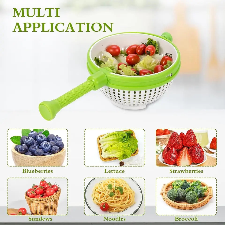 2-in-1 Vegetable Drain Basket with Spinner