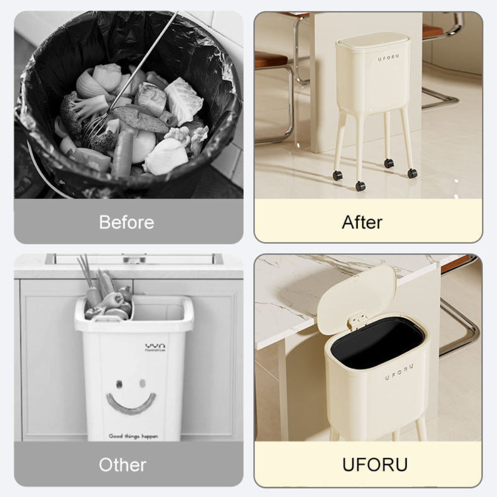 16 liter wheeled trash can for office and bathroom use