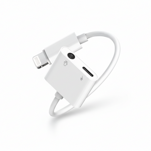 2-in-1 iPhone 3.5mm audio splitter for charging and music