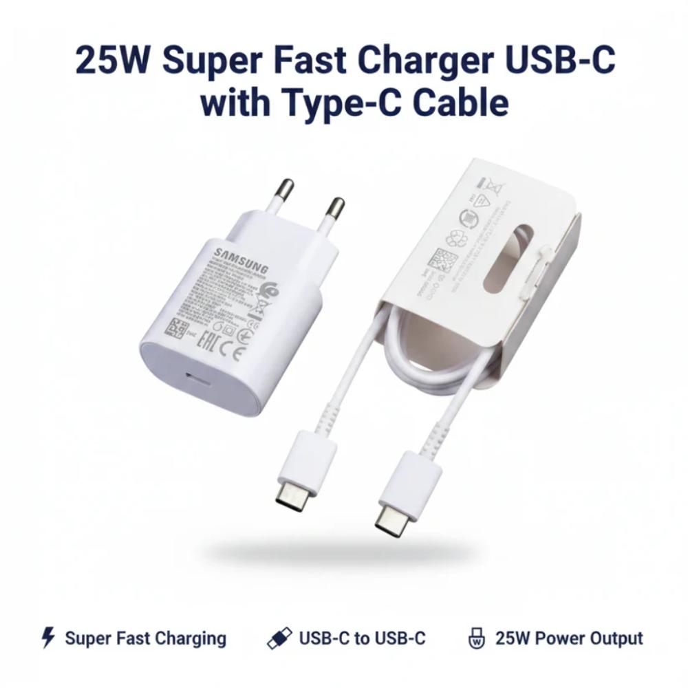 Super Fast Charger USB-C with Type-C Cable and Adapter, quick phone charging set in Pakistan