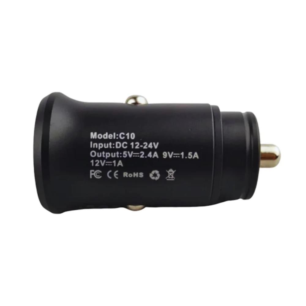Dual USB Car Charger Fast Charging Adapter 12–24V (Black), easy use fast charger for car use in Pakistan