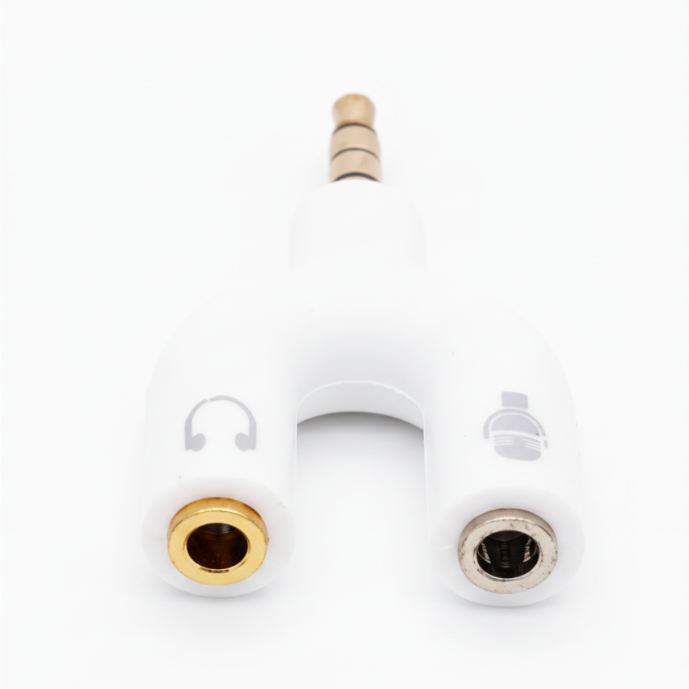 3.5mm audio splitter adapter for sharing sound between two headphones