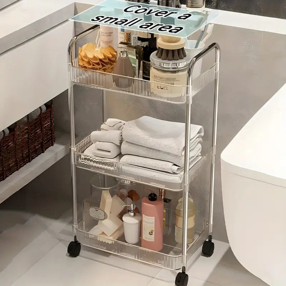 3 tier acrylic cart for bathroom storage