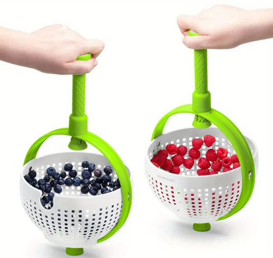2-in-1 Vegetable Drain Basket with Spinner