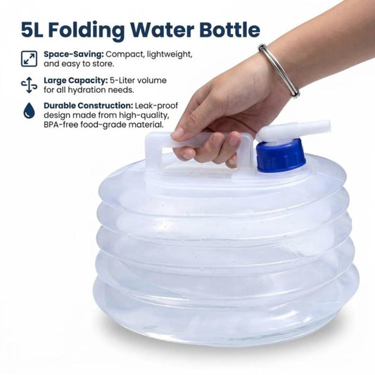 5L Folding Water Bottle for Outdoor, Travel & Camping, portable water container in Pakistan