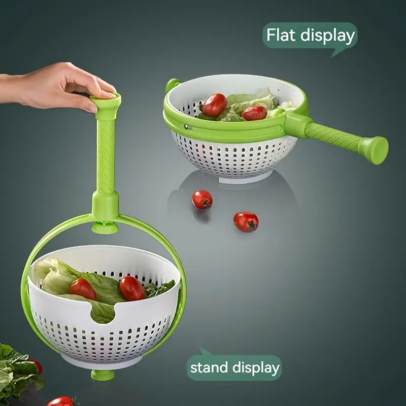 2-in-1 Vegetable Drain Basket with Spinner