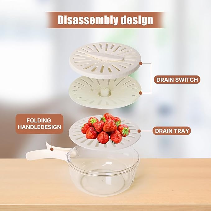 Multifunctional Drainer & Strainer Bowl with Lid