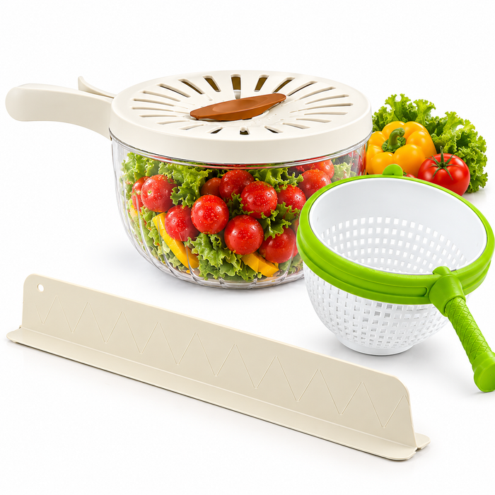 Kitchen Combo: Fruit Washer + Spinning Basket + Splash Guard