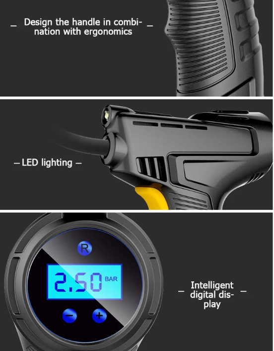 Electric Car Tyre Inflator with Digital Display