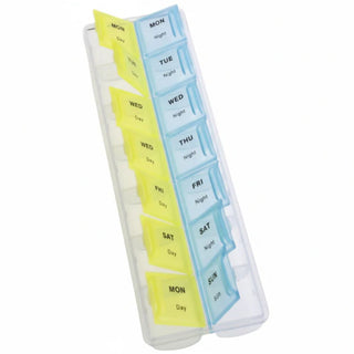 14-Slot Weekly Pill Box, easy to use pill container for daily medication in Pakistan