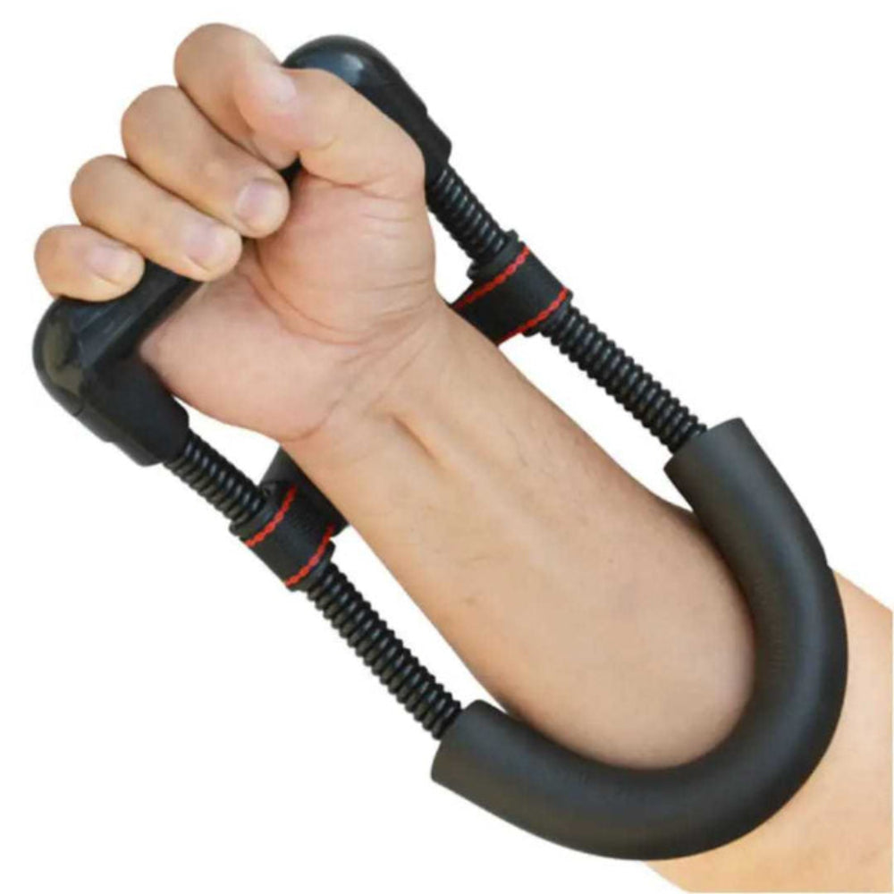 Adjustable wrist exerciser hand grip trainer with strong metal spring