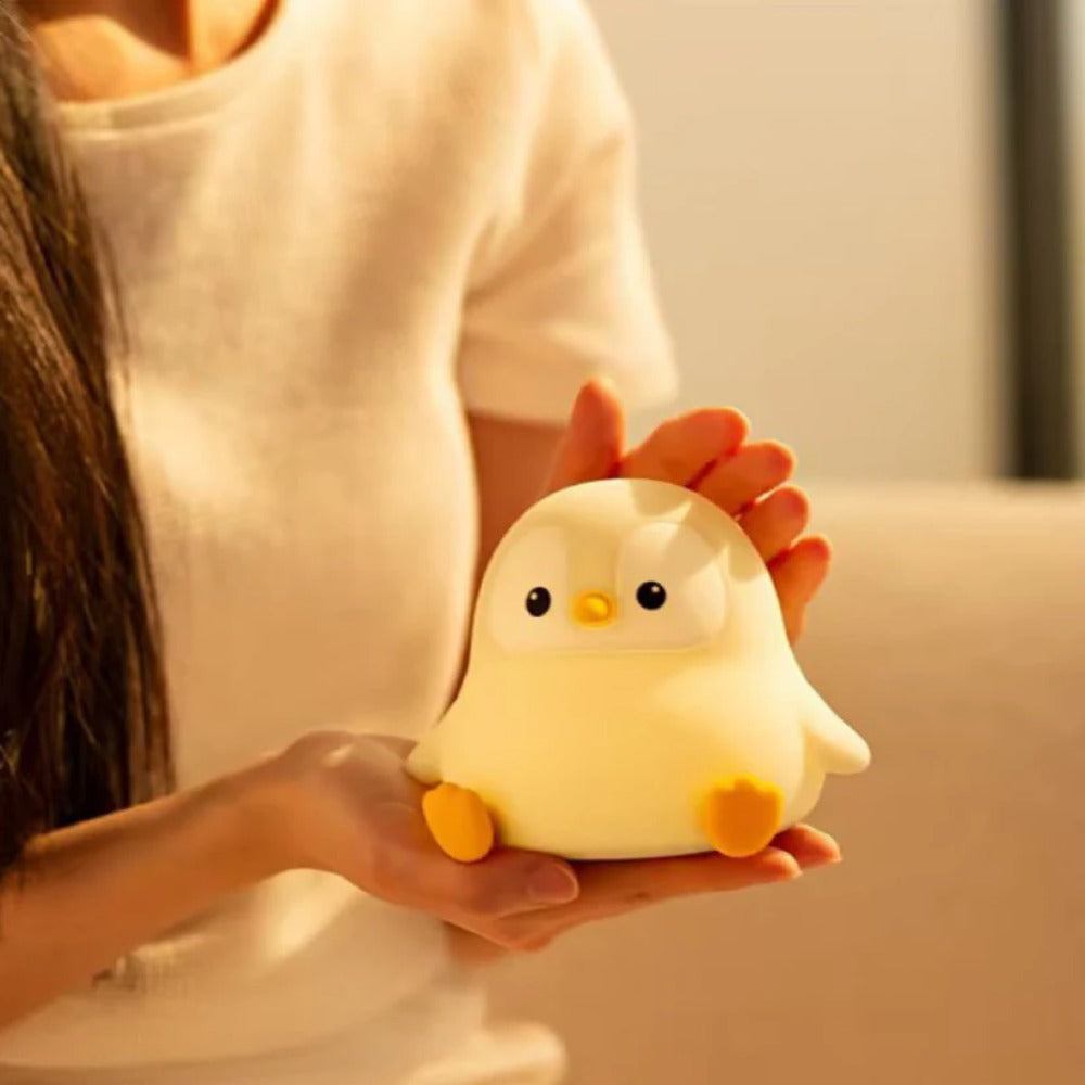 Baby Penguin Silicon Lamp, cute penguin shape lamp for bedside table decor in Pakistan