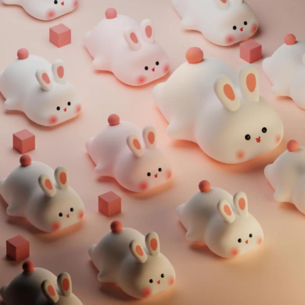 Bunny Silicon Lamp, cute bedside lamp for night time use in Pakistan