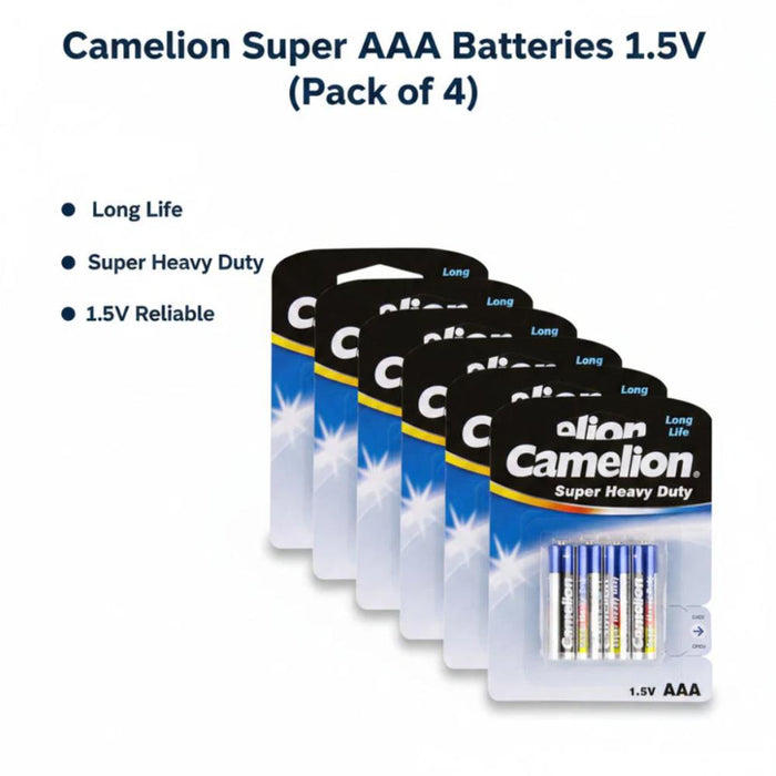 Camelion AAA Batteries, reliable power batteries for remote and devices in Pakistan