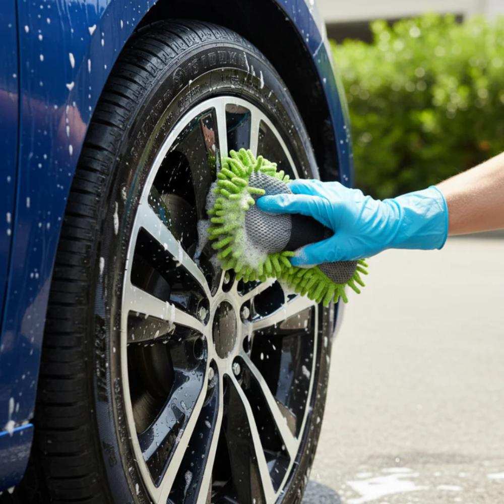 Microfiber Sponge Pad for Car Cleaning, reusable pad for car wash and surface cleaning in Pakistan
