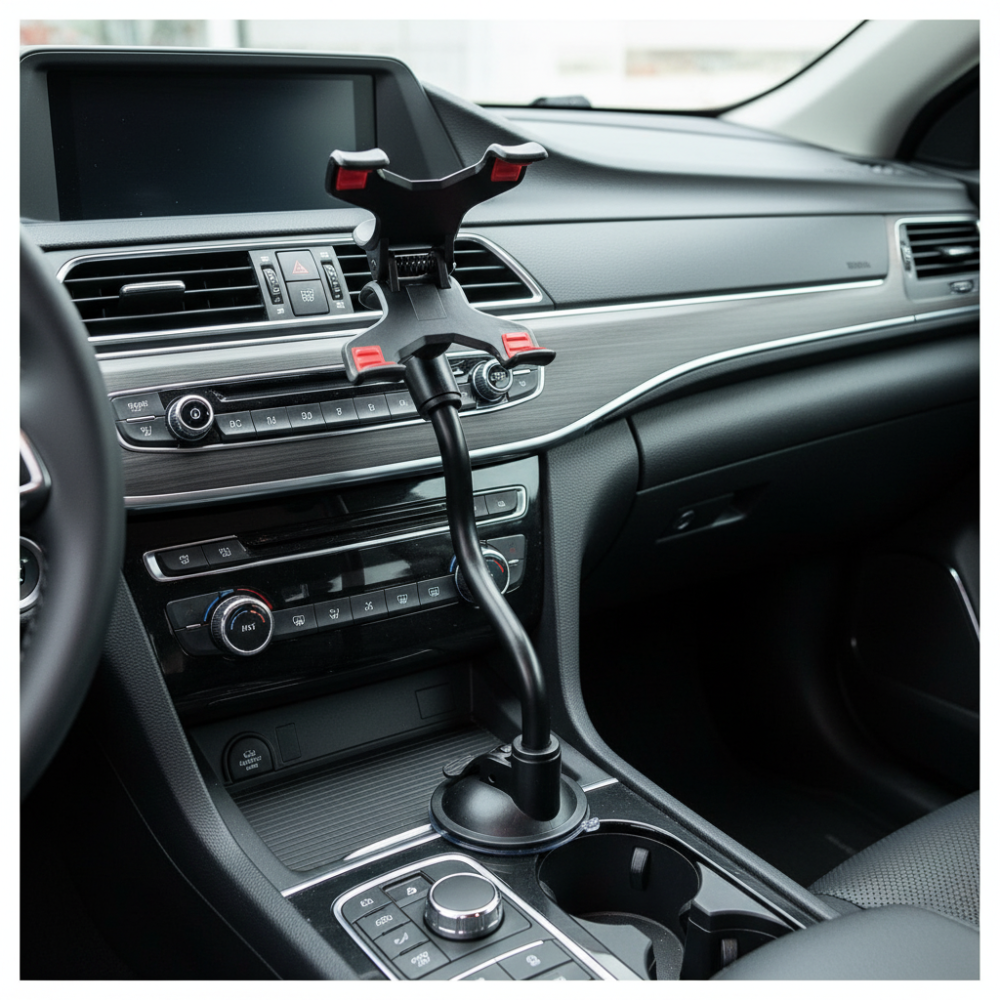 Soft tube car phone holder ideal for daily driving and travel