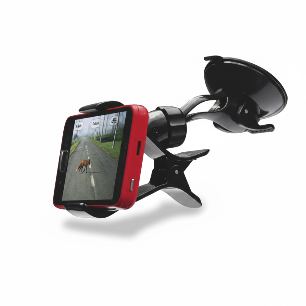 Car phone mount holder for secure mobile placement while driving