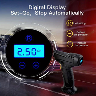 Electric Car Tyre Inflator, easy use electric air compressor for car tyres and bikes in emergency use in Pakistan