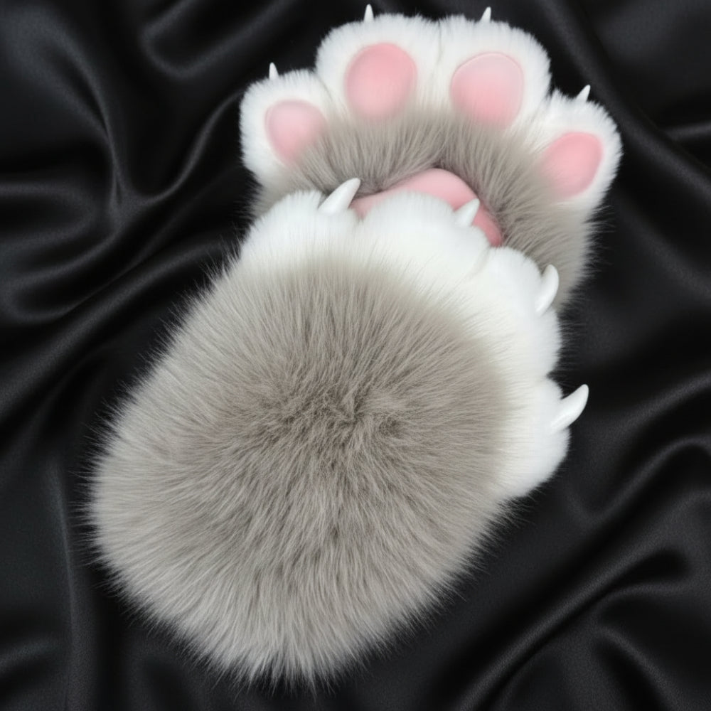 Soft cat paw gloves with cute design