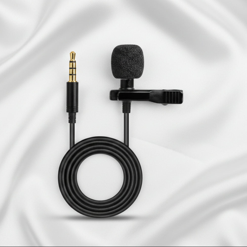 Clip-on collar microphone delivering clear and noise reduced audio