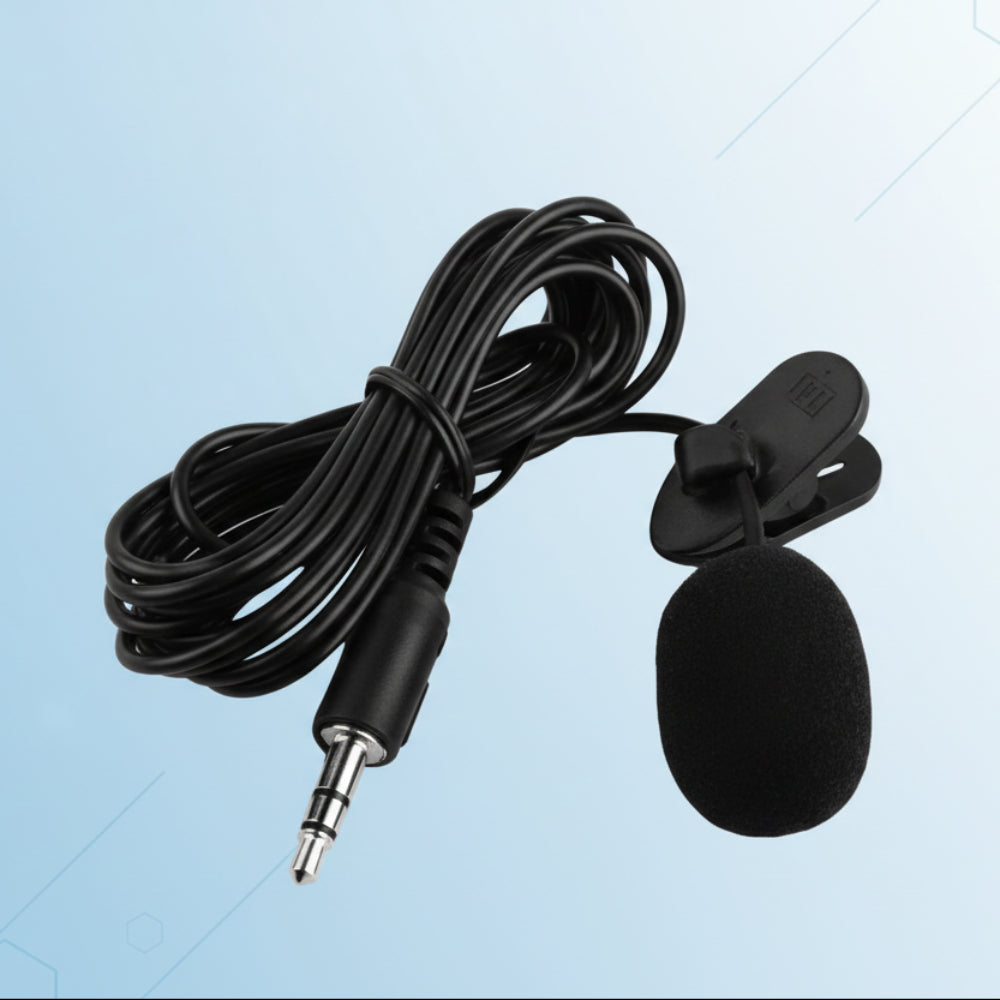 Clip-on lapel microphone ideal for vlogging online classes and interviews
