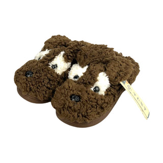 Comfortable bear plush slippers with a warm interior, anti-slip sole, and lightweight design for everyday home wear.