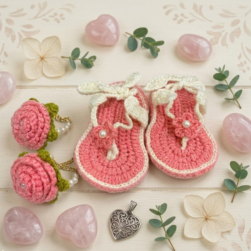 Crochet baby gajra for newborn girls