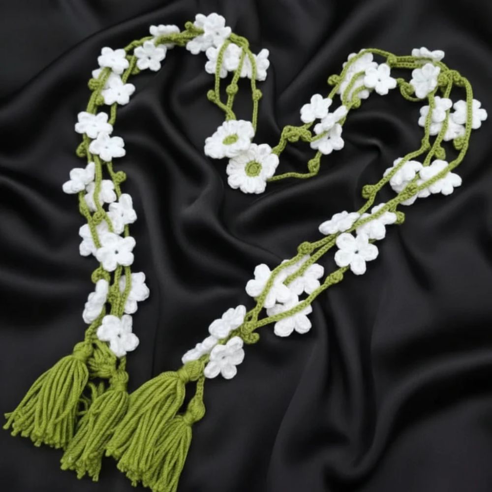 Crochet Paranda for Girl's Hairs, traditional hair accessory for girls for mehndi use in Pakistan