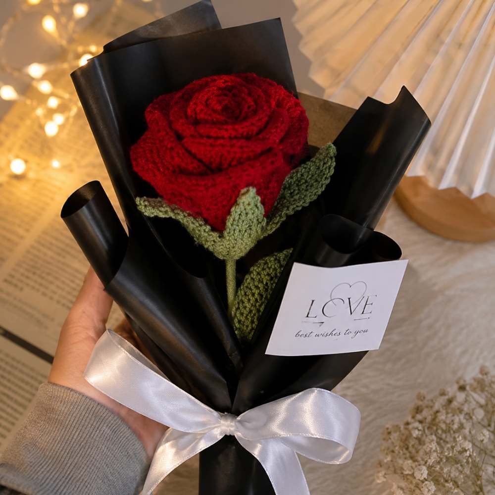 Crochet Thai Red Rose Bouquet for Wedding & Gift, handmade bouquet for wedding gift in Pakistan