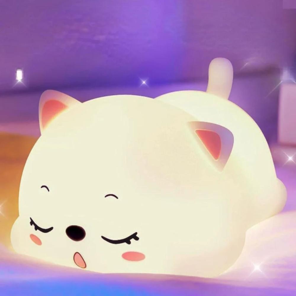 Snoring Cat Silicon Lamp, silicone night lamp for kids and baby room in Pakistan