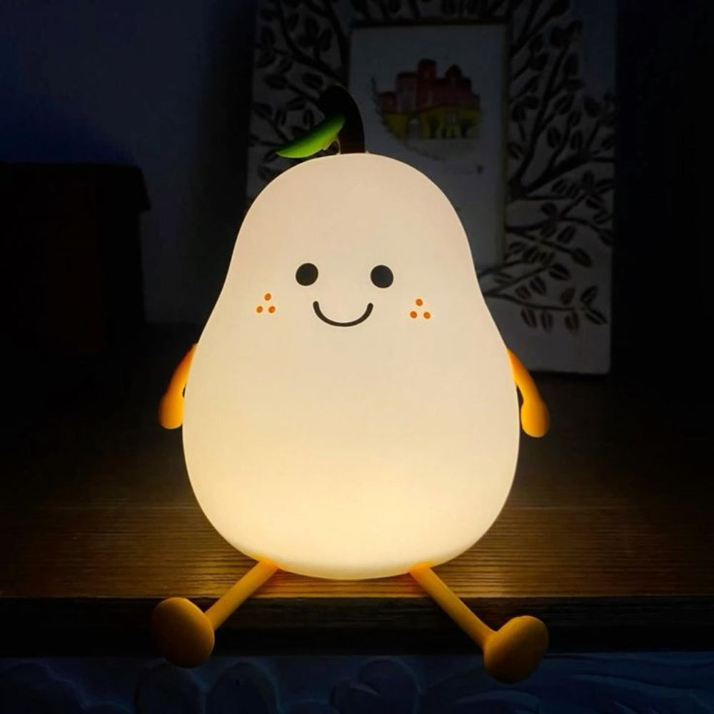 Cute pear night light gift for kids and birthdays
