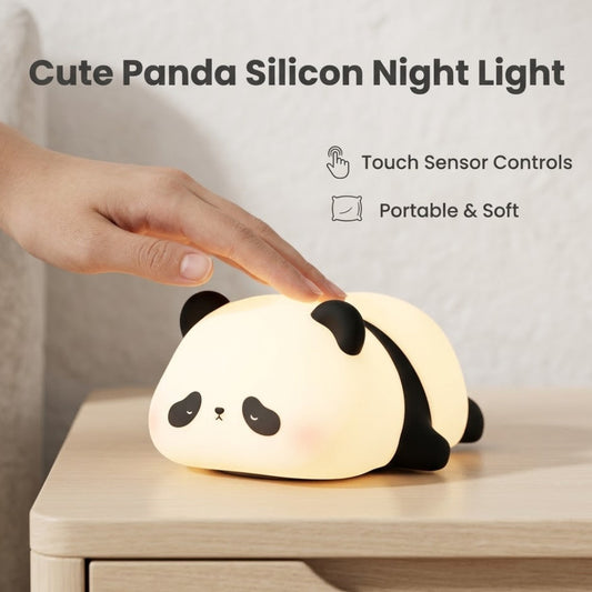 Cute Panda Silicon Lamp Rechargeable LED Night Light