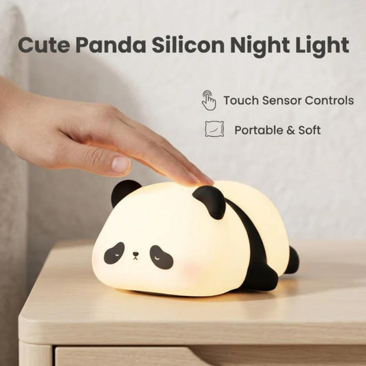 Panda Silicon Lamp, soft glow night light for kids room and bedroom use in Pakistan