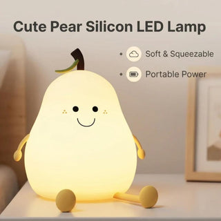 Pear Silicon Lamp, soft glow night light for bedroom and kids room use in Pakistan