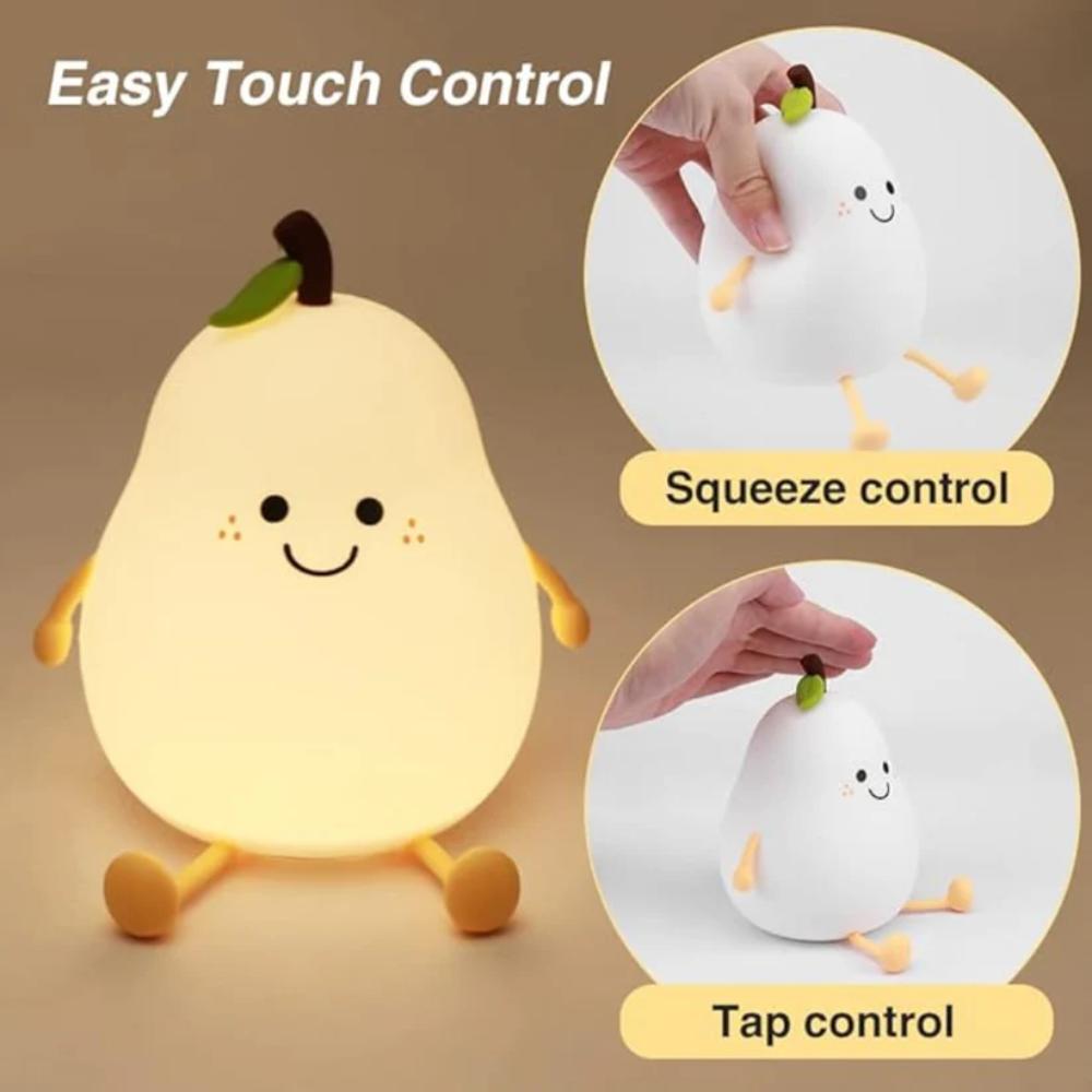 Pear Silicon Lamp, silicone night light for kids and baby room in Pakistan