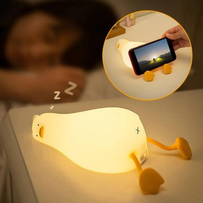 Lying duck Silicon Lamp, cute duck shape lamp for bedside and table decor in Pakistan