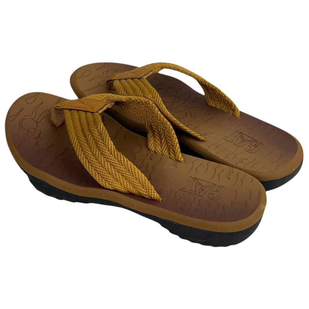 Men's everyday flip flops featuring a soft cushioned sole, sturdy fabric straps, and anti-slip outsole for daily walking.