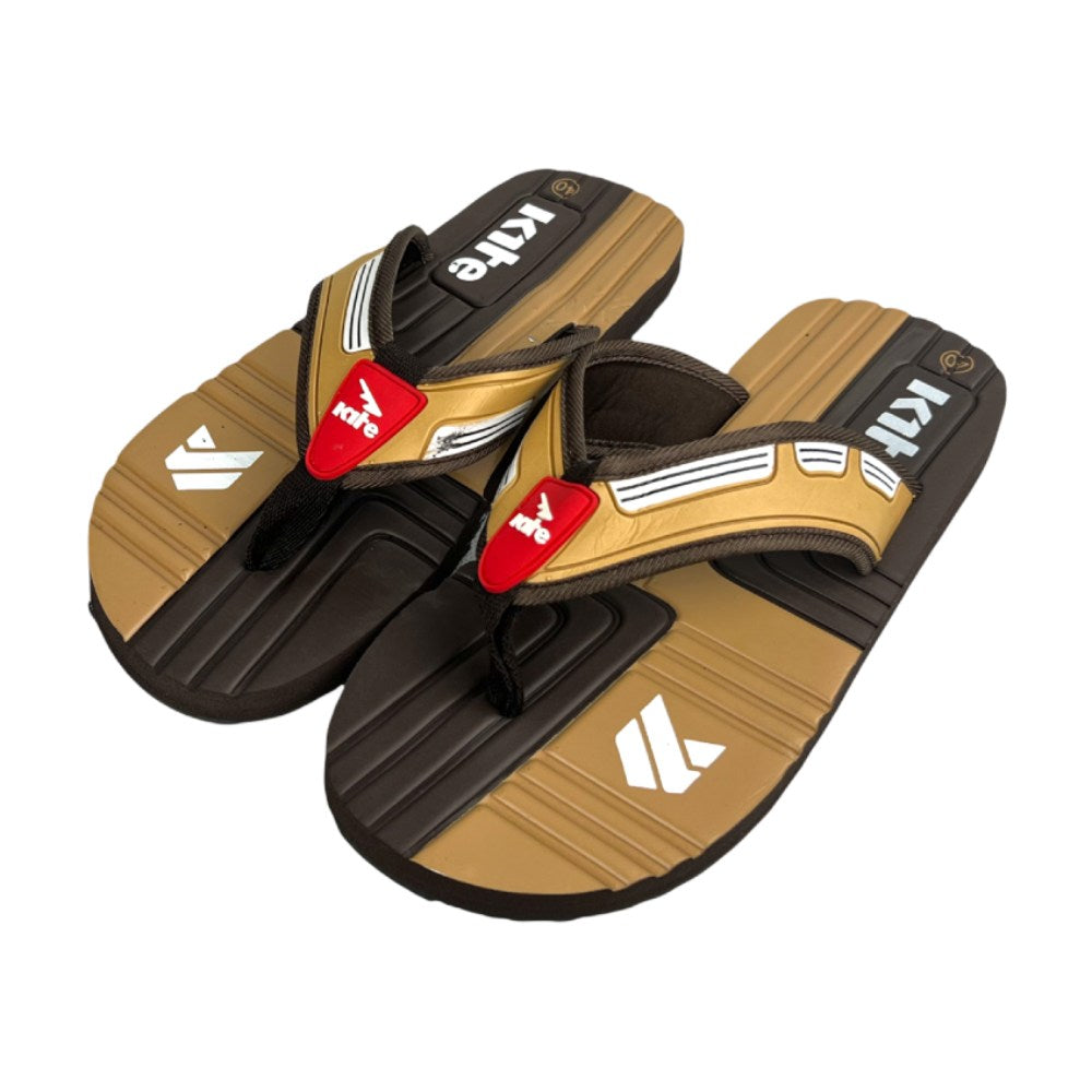 Men's everyday flip flops with a soft footbed, sturdy toe-post strap, and flexible outsole for indoor and outdoor use.