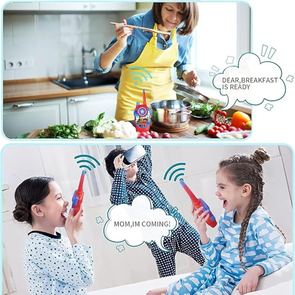 Easy to use kids walkie talkie with simple buttons design