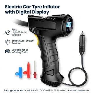 Electric Car Tyre Inflator, portable air pump for car tyre inflation at home in Pakistan