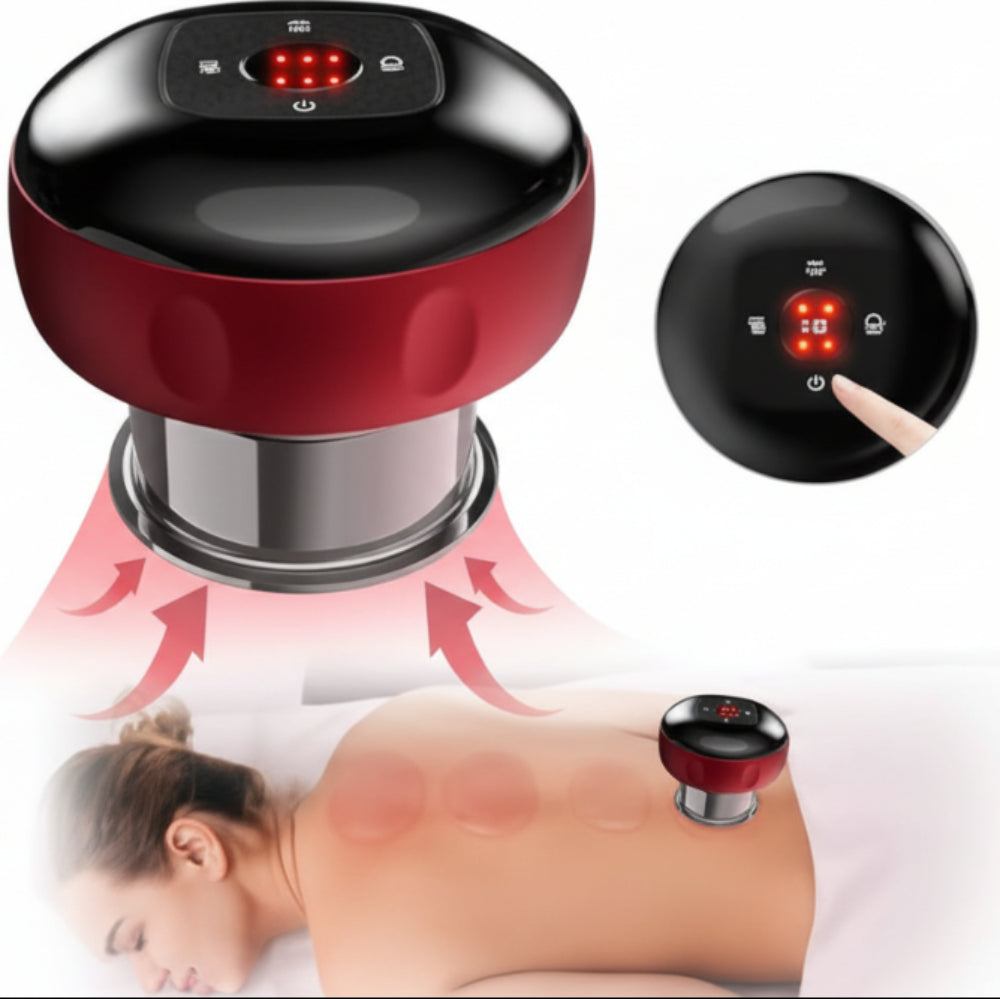 Electric hijama machine with digital display and adjustable suction levels
