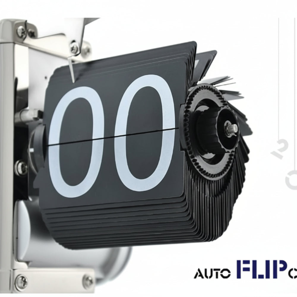 Flip clock with clear numbers easy to read day and night