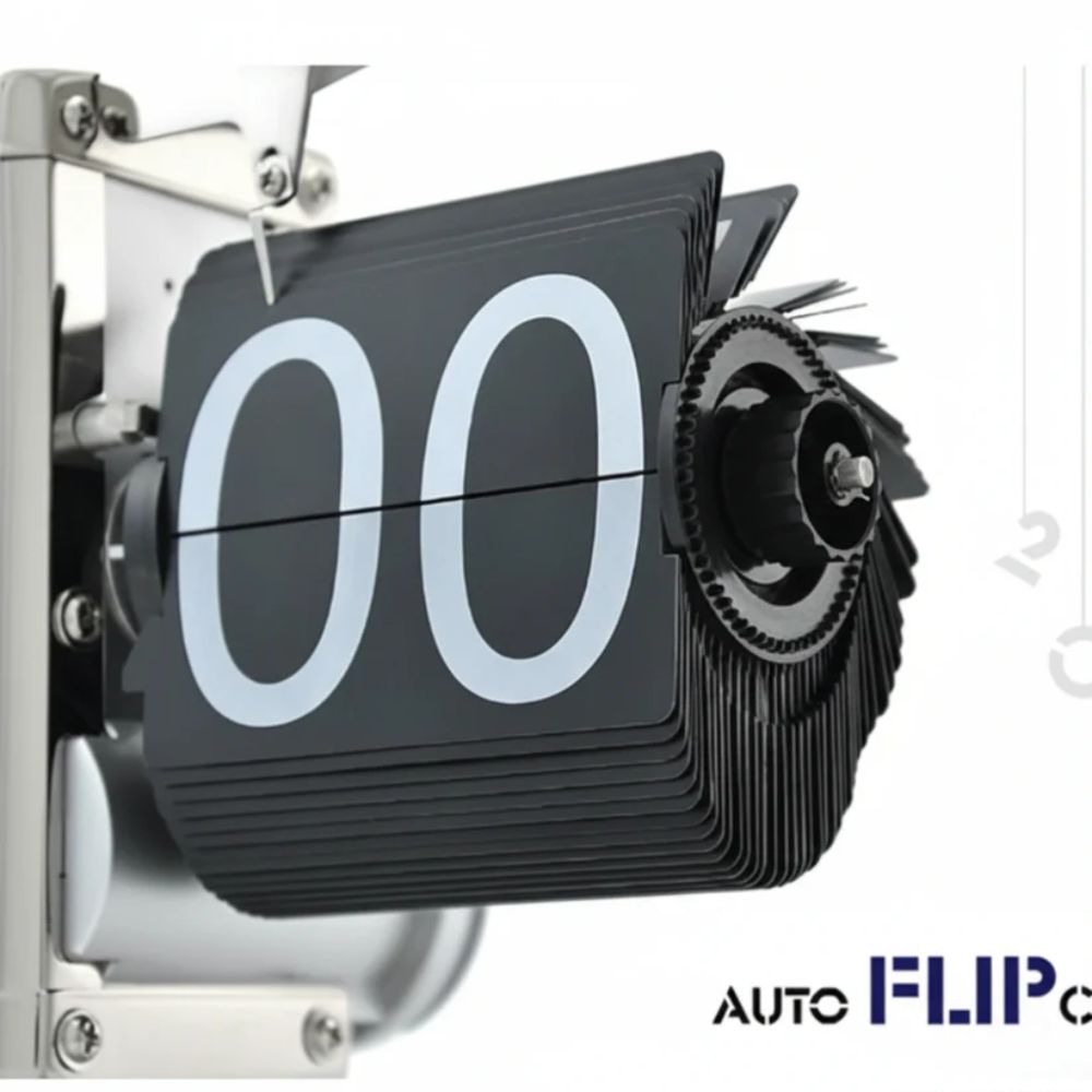 Mechanical Retro Auto Flip Clock, simple vintage style clock for table and office in Pakistan