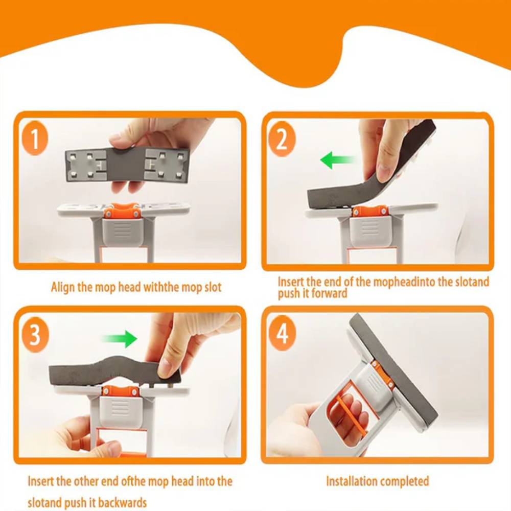 Mini Foldable Self Squeezing Mop, handy cleaning solution for small areas and kitchens shelfs in Pakistan