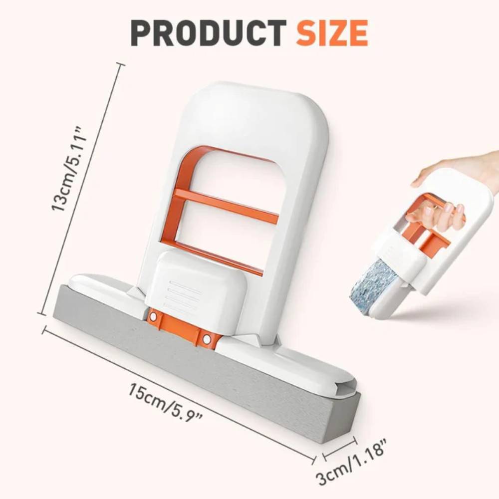 Mini Foldable Self Squeezing Mop, compact cleaning tool for kitchen and bathroom shelves use in Pakistan